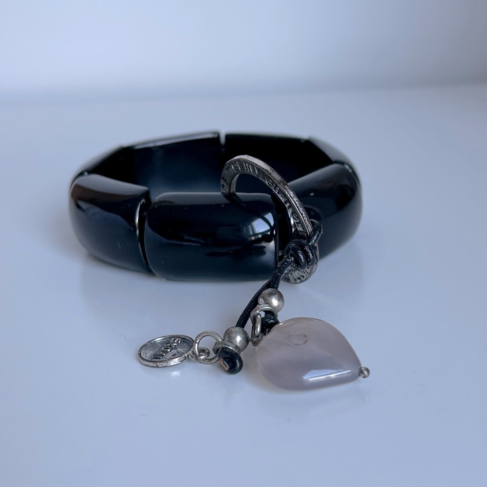 ☀️3/15$ NWOT Large Stretchy Bangle Bracelet with Charm